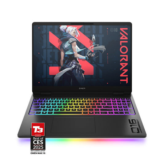 OMEN MAX Gaming Laptop 16-ah0097nr 16", Windows 11 Home,  Intel® Core™ Ultra 9, 32GB RAM, 1TB SSD, NVIDIA® GeForce RTX™ 5080, WQXGA, Shadow black
