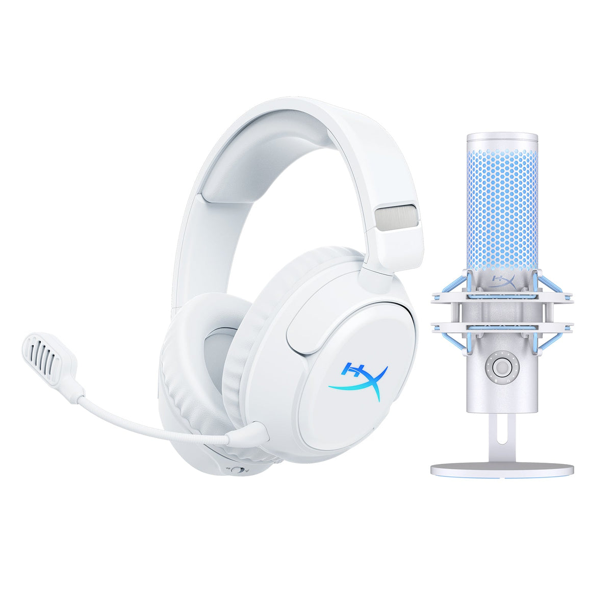 HyperX Bundle - Cloud Flight 2 Wireless Headset, QuadCast 2 Microphone