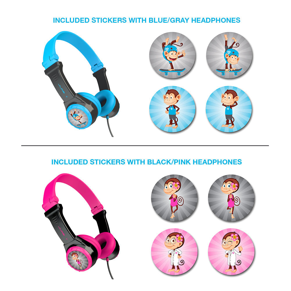 JBuddies Folding Kids Headphones Blue/Gray