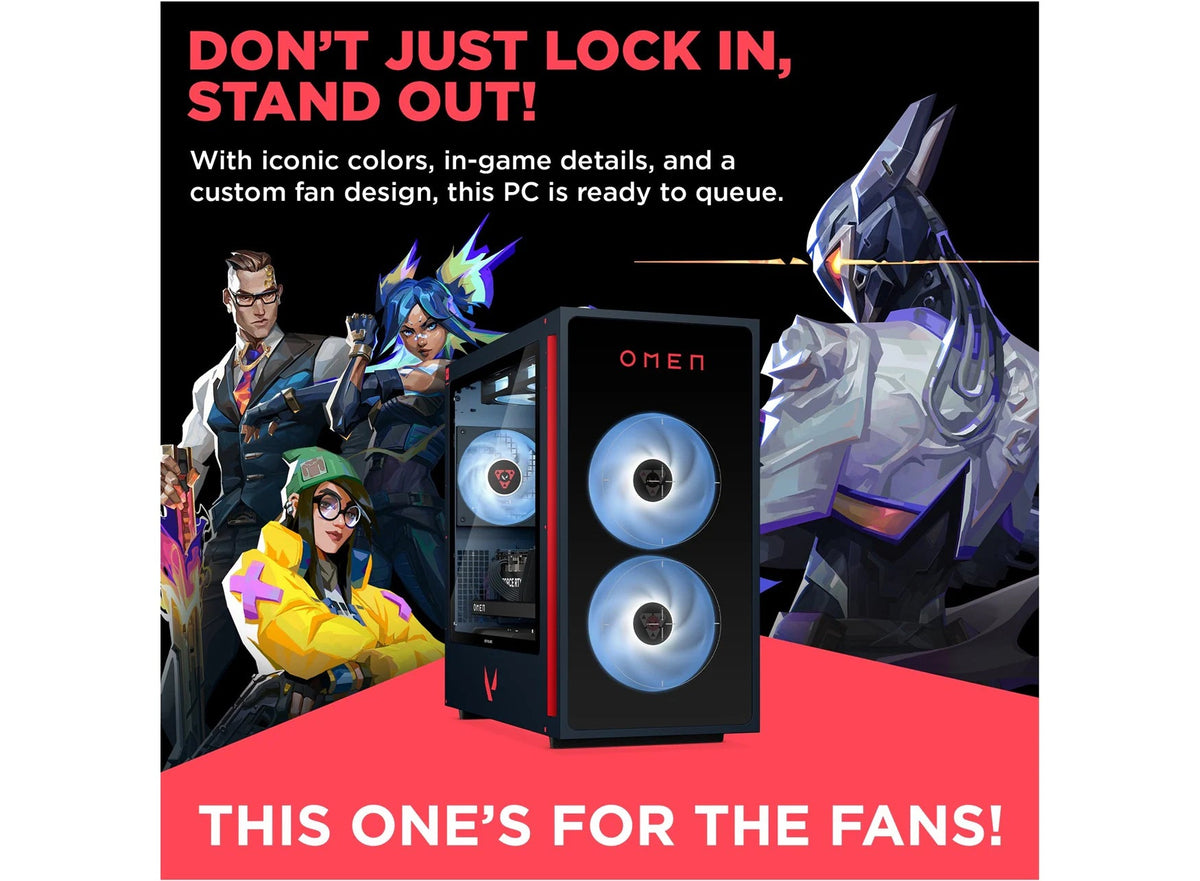 OMEN 35L Gaming Desktop GT16-0080t PC, Windows 11 Home, Intel® Core™ i7, 32GB RAM, 1TB SSD, NVIDIA® GeForce RTX™ 5060, Valorant Limited Edition