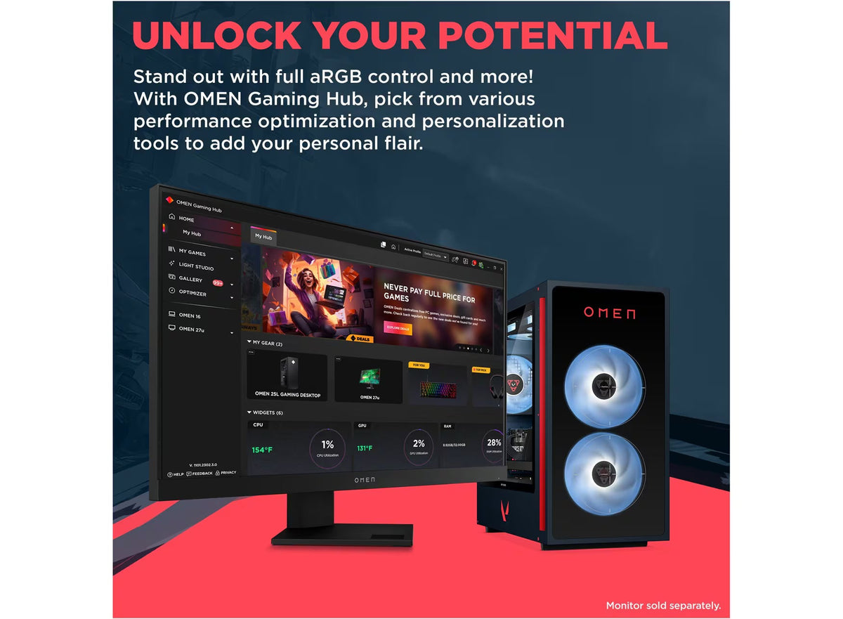OMEN 35L Gaming Desktop GT16-0080t PC, Windows 11 Home, Intel® Core™ i7, 32GB RAM, 1TB SSD, NVIDIA® GeForce RTX™ 5060, Valorant Limited Edition