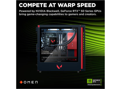 OMEN 35L Gaming Desktop GT16-0080t PC, Windows 11 Home, Intel® Core™ i7, 32GB RAM, 1TB SSD, NVIDIA® GeForce RTX™ 5060, Valorant Limited Edition