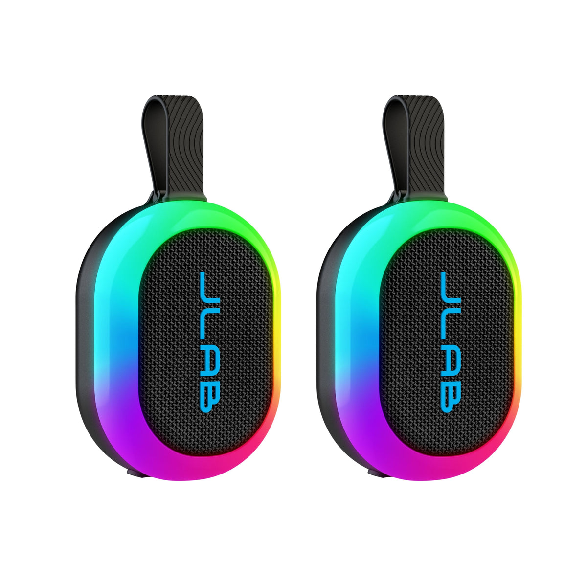 Pop Party Ultra-Portable Bluetooth Speaker Black 2 Pack