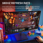 23.8-Inch FHD Gaming Monitor – 180Hz, Height-Adjustable Stand