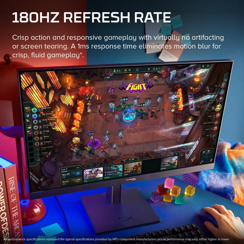 23.8-Inch FHD Gaming Monitor – 180Hz, Height-Adjustable Stand