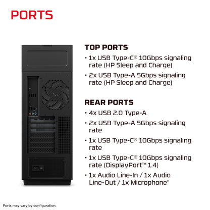 HyperX OMEN MAX 45L Gaming Desktop GT24-0963t PC, Windows 11 Home, Intel® Core™ Ultra 9, 64GB RAM, 2TB SSD, NVIDIA® GeForce RTX™ 5090, Shadow black glass