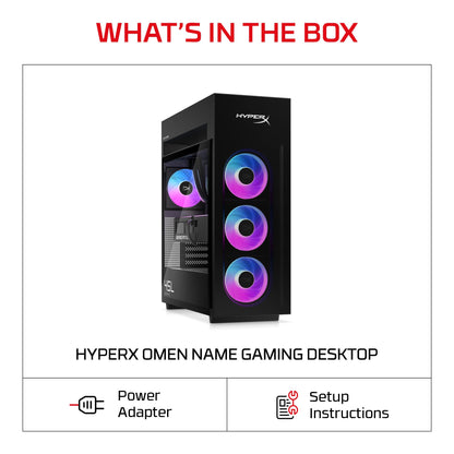 HyperX OMEN MAX 45L Gaming Desktop GT24-0963t PC, Windows 11 Home, Intel® Core™ Ultra 9, 64GB RAM, 2TB SSD, NVIDIA® GeForce RTX™ 5090, Shadow black glass