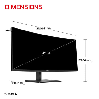HyperX OMEN OLED 34 inch WQHD 360Hz Gaming Monitor - OMEN OLED 34