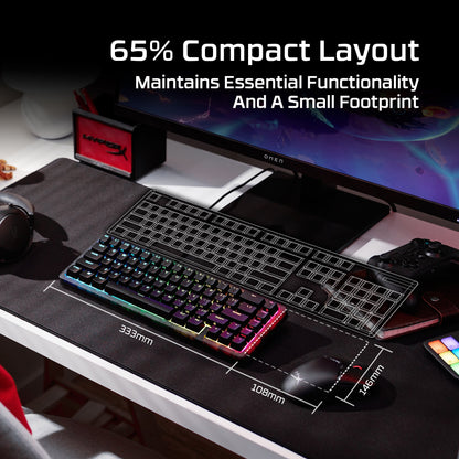 HyperX Bundle - Alloy Origins 65 Keyboard, Pulsefire Haste 2 Wireless Mouse