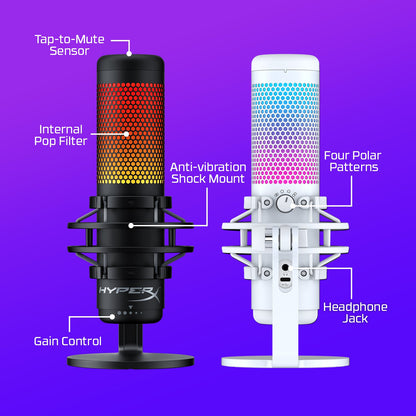 HyperX QuadCast S – USB Microphone – RGB Lighting