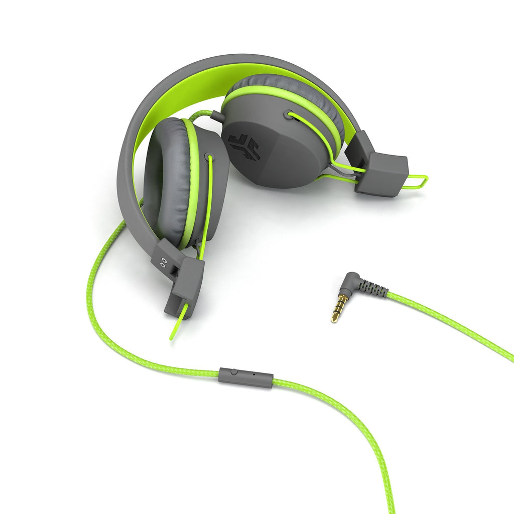 Neon Wired On-Ear Headphones Graphite/Lime