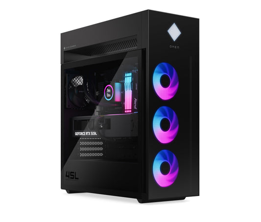 OMEN by HP 45L Gaming Desktop GT22-3090, Windows 11 Pro, Intel® Core™ Ultra 9, 64GB RAM, 2TB SSD, NVIDIA® GeForce RTX™ 5090, Black